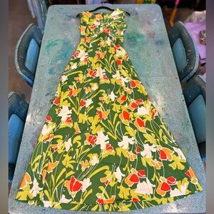 1970s Spring Green Floral